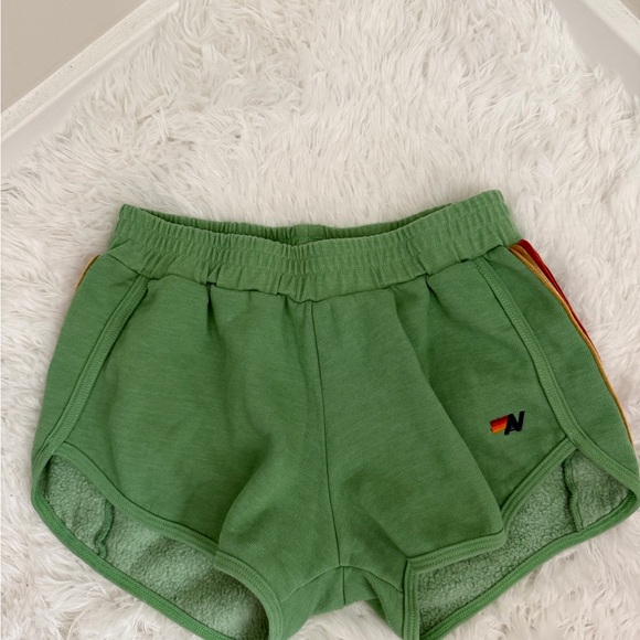 💚 Aviator Nation Fleece Lounge Shorts | Size Medium | Green | NWOT - Picture 3 of 8